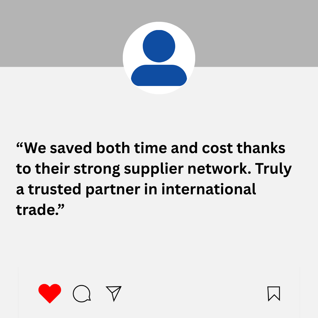 “Tusdeer Global made our sourcing process in China smooth and worry-free. Their team handled everything with professionalism and transparency.” (2)